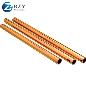 Copper Pipe and Copper Tube Cu 99.1-99.59 Purity Suitable for Air Conditioning and Refrigerator Refrigeration Systems thumbnail-1