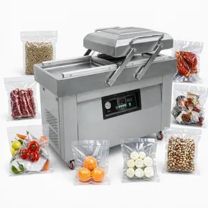 Large-scale Automatic Commercial Double-chamber Vacuum Sealer for Food Rice and Cooked Products Vacuum Packaging MJachine thumbnail-1