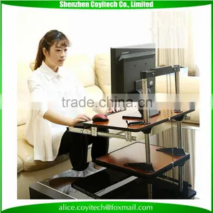 Wooden Computer Standing Desk Sit to Stand Lift Desk Top for Computer/laptop thumbnail-5