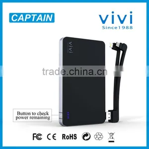 Best Quality Power Bank 8000mah Dual Usb Cable in One for Smart Phone Samsung HTC LG ROHS CE FCC thumbnail-1