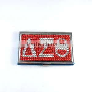 Rhinestone Business Card Holder Case Metal ZETA PHI BETA Business Card Holder Case Quality Choice thumbnail-5