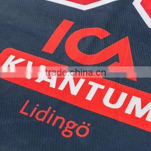 Polyester Cotton Fluorescent Nice Contrast Color Sublimation t Shirt Hockey thumbnail-6