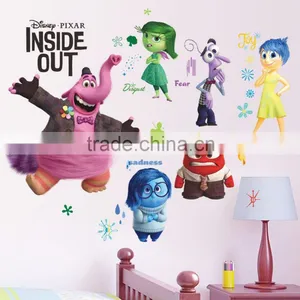 Cartoon Inside Out Wall Stickers for Kids Rooms Wall Decals Anger Fear Sadness Joy Disgust Bingbong Art Poster Decoration thumbnail-4