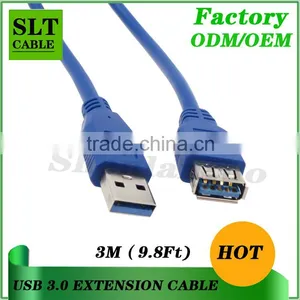 Shenlantuo Wholesales Price USB 3.0 Extension Cable A Male to A Female 3m USB 3.0 AM To AF Cable for Data Sync and Charging thumbnail-3