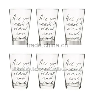 All You Need Set of 6 Glasses, Shot Glass With Decal Printing thumbnail-1
