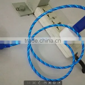 Light Moving LED Light Flowing Current Smartphone Charger Data Cable thumbnail-2