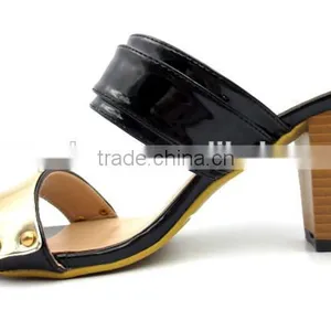 New Fashion Middle Heel Slipper Lady Party Sandals Slipper thumbnail-5