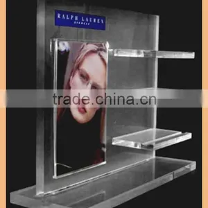 Corner Glass Display Cabinet Display of Pint Glass Cube Display thumbnail-1