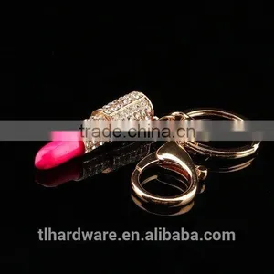 2016 Fashion Promotional Diamond Lipstick Keychain For Christmas Gift thumbnail-6