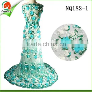 Beaded and Sequined African Lace Fabrics Purple NQ182-6 Embroidered Tulle Lace thumbnail-2