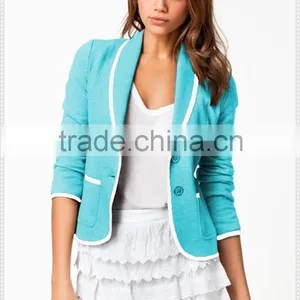 Custom Made High Fashion Women Blazer With Binding thumbnail-4