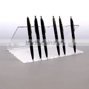 Clear Acrylic Pen Display Stand With 8 Pens thumbnail-1