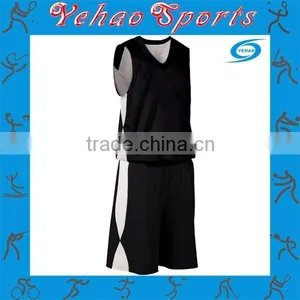Red White Basketball Jersey Uniform With Black Name and Number thumbnail-2