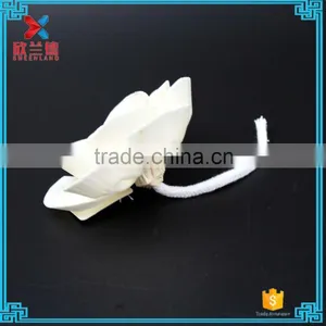 2015 New Design 8cm Hand White Camellia Sola Wood Flower for Home Decoration thumbnail-3