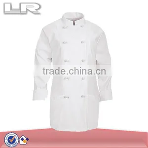 Women's Tailored Cotton Long Chef Coat - Restaurant Uniforms thumbnail-1