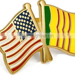 National Flag Pin Button Badge for Your Country Cross Flag Badge thumbnail-1