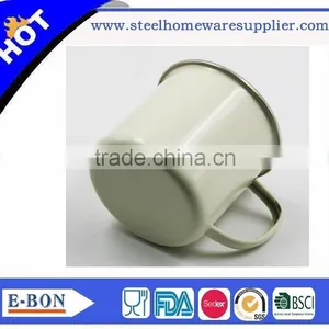 High Quality Metal White Color Enamel Cup thumbnail-3