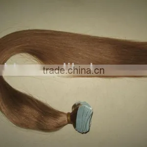 Russian Remy Tape Hair Extensions 24" Silk Straight 40pcs/bag thumbnail-1