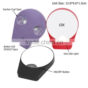 10x Magnifying Suction Cup Illuminated Led Makeup Mirror thumbnail-1