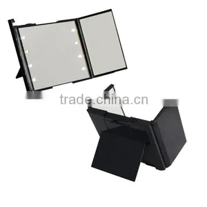 Portable Folding Makeup Table Mirror, Mini Desk Cosmetic Mirror With Lights thumbnail-1
