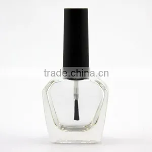 Empty Glass Bottle Nail Polish Bottle With Brush and Cap Unique Bottle thumbnail-1