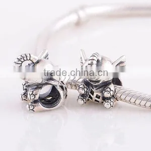 European Charm Bracelets Cute Baby Elephant Charm Pendant thumbnail-1