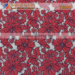 Fashion Nylon/Cotton Kintted Eyelash Lace Fabric T8090 For Lady Dress thumbnail-1