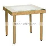 K/D Version Outdoor Rattan Table With Glass Top thumbnail-2