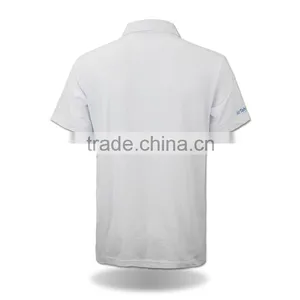 Embroidered White Golf Polo Shirt thumbnail-2