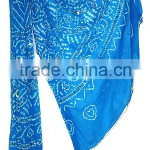 Indian Cotton Bandhej Stole/Dupattas Buy Online thumbnail-3