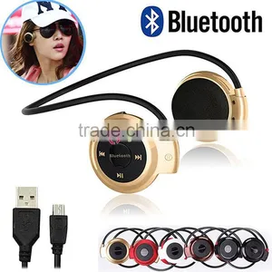 Wireless Bluetooth Headphone Headset Sport Stereo Earphone For IPhone Samsung Golden thumbnail-1
