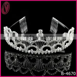 Charming Head Piece Pageant Jewelry Crown,Alloy Tiara For Sale thumbnail-1