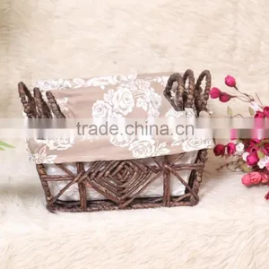 Flower Basket Beautiful Design Maize Husk Rattan Storage Basket thumbnail-2