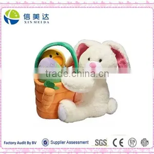 Plush Easter Basket With Easter Bunny and Easter Egg thumbnail-1