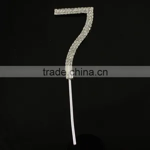 Cheap Bling Rhinestone Number Seven Cake Topper for Birthday B0297 thumbnail-1