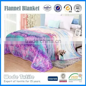 Promotional Flower Printed Flannel Fleece and Coral Fleece Blanket With Cheap Price thumbnail-2