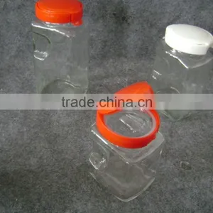 Square Glass Jar With Plastic Lid thumbnail-6
