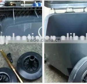 1100 Liter Street Trash Can With Wheel Customer Logo Wholesale Plastic Trash Cans thumbnail-2