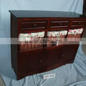 Sell Painted Wooden Cabinet With Willow Drawers thumbnail-1