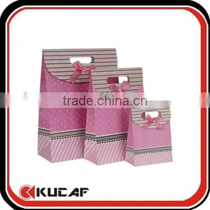 Customized Paper Wedding Gift Bag With Bow thumbnail-1