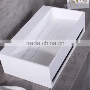 Pure Acrylic Solid Surface Wash Basins,artificial Stone Resin Basin ,Wall Mounted Acrylic Solid Surface Basin thumbnail-2