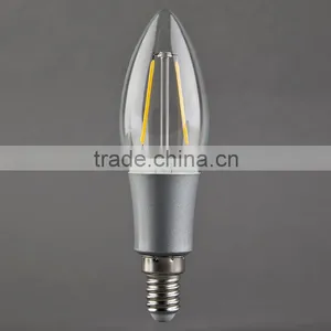2015 New Style Antique LED Filament C35 With Plastic Silver Palted 2W E12 110V Dimmable thumbnail-2