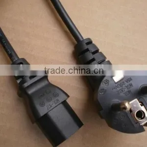 Euro Power Plug 250V 10A With VDE Certificate AC Power Cord With Plug H05VV-F 3*0.1.0mm2 3m 5m Black European Standard thumbnail-2