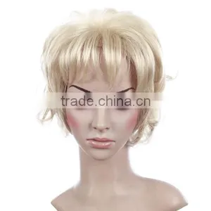European and American Design Monofilament Fashion Hair Synthetic Short Blonde Hair Wig thumbnail-2