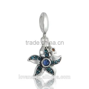 Wholesale Hanging Programmable 925 Sterling Silver Starfish Bracelet thumbnail-1