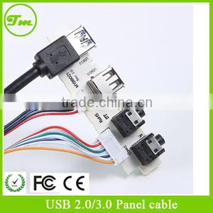 USB 3.0 Panel Mounted Cable Adding Two USB Ports and Audio Port for PC thumbnail-1