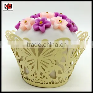 New Cheap Party Laser Cut Cupcake Wrapper thumbnail-3