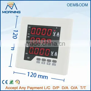 3UI23 Frame Size 120*120 Low Price Three Phase AC LED Digital Combination Meter, for Distribution Box thumbnail-2