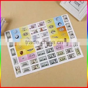 Custom Money Design Paper Stickers for Children thumbnail-1