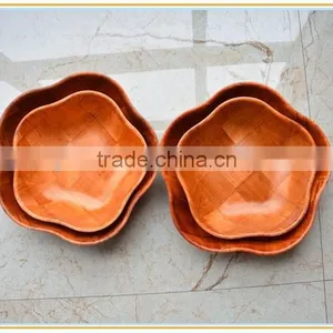 Pentagram Wooden Knitted Bowl for Putting Fruit thumbnail-6